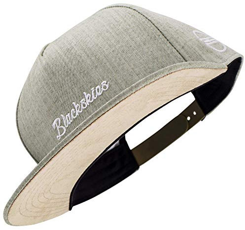 Blackskies® EOS Snapback Cap | Herren Damen Jeans Basecap mit Schirm | Unisex Premium Baseball Mütze Kappe aus Denim - Grün