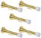 Spring Door Stop Stopper Spring-Aside Doorstop Wall, Skirting or Door Fixings & Screws Pack of 5 Brass Plated