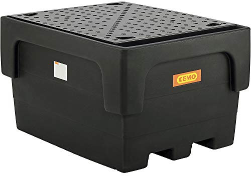 CEMO | PE-Auffangwanne für Tankcontainer IBC/KTC | für 1 x IBC/KTC | mit PE-Lochplatte'