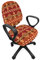 ABAKUHAUS Mexikaner Bürostuhl Schonbezug, Aztec Kultur Ornament, dekorative Schutzhülle aus Stretchgewebe, Orange Braun