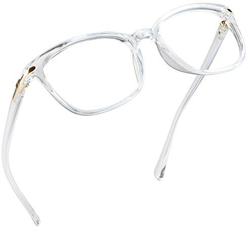 LifeArt Lunettes de lecture, verres de blocage léger bleu, verres d'ordinateur pour femmes hommes (Clair, grossissement 0,25)
