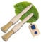 2x HOFMEISTER® Haushaltspinsel, rund, 18 x 1,8 cm aus Buchenholz, Backpinsel mit Naturborste, rund