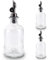 Lifestyle Lover Zuckerstreuer, Glas 350ml Flasche, Dosierer aus Edelstahl, ideal für weißer/brauner Zucker, Kakao (Blanko 3er)