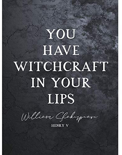 Artery8 Slate Quote Shakespeare Witchcraft in Your Lips Unframed Art Print Poster Wall Decor 12x16 inch Zitat Wand Deko