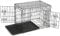 Defacto Hundebox Hundetransportbox, mit 2 Türen Faltbare Hundekäfig aus Metall schwarz, Ink. Bodenschale für deinen Hund, Hundegitterbox, Hundetransportkäfig S-XXL ((M) 61 * 43 * 51 cm)