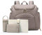 Baby Wickeltasche Rucksack - Licht Wickelrucksack Lässig Wasserdicht Wickeltasche Multifunktional Große Kapazität Wickeltasche Rucksack Babytasche Große PU-Leder (Color : Gray)