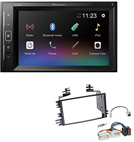 Pioneer DMH-A240BT 2-DIN Autoradio Bluetooth USB passend für KIA Sportage 2005-2009 schwarz