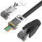 VCELINK 20 Unidades Conector RJ45 Cat 7 Cat6A, Conector Ethernet Blindado 8P8C Clavija RJ45 Pasante Pass Through para Cable de Instalación con Guia y Funda