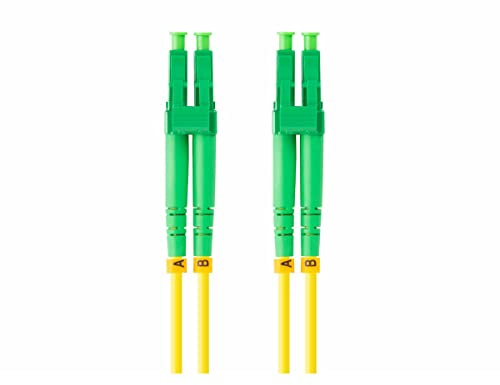 lanberg GLASFASERSCHLAUCH 3M MONO LC/APC-LC/APC DUPLEX G657A1 LSZH GELB