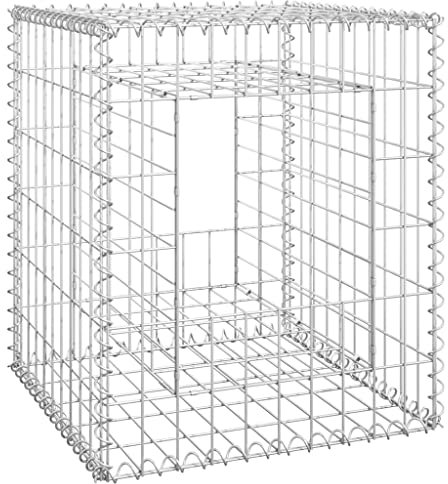 VidaXL Poteaux à panier de gabion 2 pcs 50x50x60 cm Fer