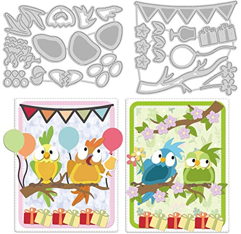 INFUNLY DIY Tier Stanzformen Papagei Metallstanzungen Für Die Kartenherstellung Vogel Prägeschablonen Vorlage Für Scrapbooking DIY Craft Album Papier Dekoration