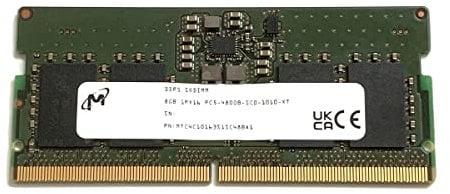 Micron SODIMM PC5 DDR5 4800 1Rx16 MTC4C10163S1SC48BA1 - Memoria RAM para portátil Dell HP Lenovo y otros sistemas