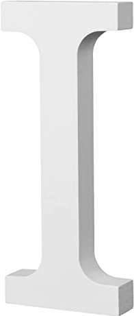 10cm Stehende Holzbuchstaben, leichte Naturholz-Alphabet-Buchstaben Große Holzbuchstaben zum Basteln, unbehandelte Holzdekorationen für Zuhause, Wand, Party, Dekoration, DIY-Projekte (I, Weiß)