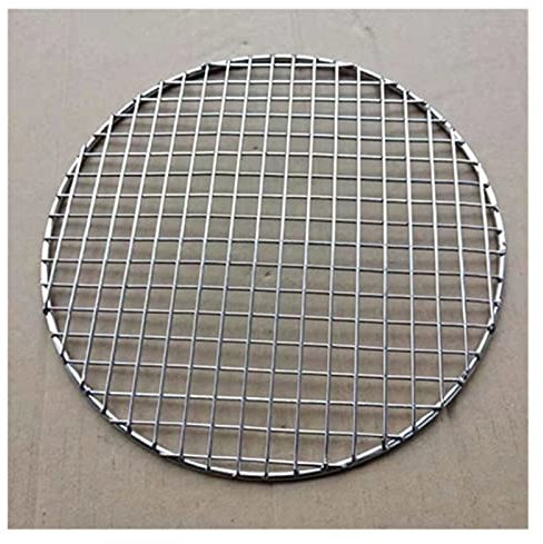 Grilles de cuisson Barbecue ronde en acier inoxydable UN BARBECUE Grill ne filets mailles racks grille ronde ronde grille vapeur net camping randonnée en filet de maille d'extérieur ( Color : 35cm )