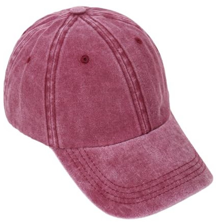 Leoberg Unisex Cap Baseballkappe - Baseball-Cap Kappe Schirmmütze Damen Herren in 151007-Rot-7