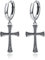 Silberne Kreuz Ohrringe 925 Sterling Silber Kreuz Huggie Hoop Silber Kreuz Hoop Ohrringe Kreuzschmuck für Männer Frauen