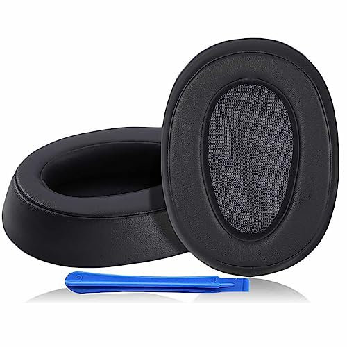 Replacement Earpads Cushion for Sony MDR-100ABN MDR 100ABN MDR100ABN WH-H900N H900N Noise Canceling Over-Ear Headphones Ear Pads, Soft Memory Foam Protein Leather Earpad (Black)
