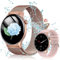 JANOLTY Orologio Smartwatch Donna Uomo con Funzione Telefono,Schermo AMOLED da 1,43, 2 Cinturini per Orologio, Impermeabile IP68, Pressione Sanguigna SpO2, Notifica app,Frequenza Cardiaca (Oro)