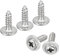 sourcing map ST2.6x8x6mm Phillips Pan Head Selbstschneidende Schraube mit Unterlegscheibe, 100pcs - 304 Edelstahl Holzschraube Vollgewinde (Silber)