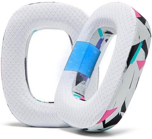 WC Freeze A30 – kühlende Gel-Ohrpolster, kompatibel mit Logitech Astro A30 Kopfhörern von Wicked Cushions – erhöhen Komfort, Haltbarkeit, Dicke und Schallisolierung | 90's White