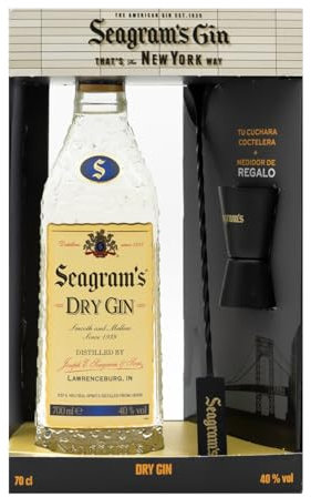 Seagram's Dry Ginebra Premium con Removedor de regalo, 700 ml