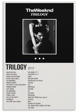 DAGUYS Poster, Motiv: Sänger The Weeknd Album, Trilogy, coole Kunstwerke, Malerei, Wandkunst, Leinwanddrucke, hängende Bilder, Poster, 20 x 30 cm