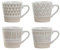 LEKE GO Juego de 4 tazas mug de gres mate beige de cerámica de 180 ml