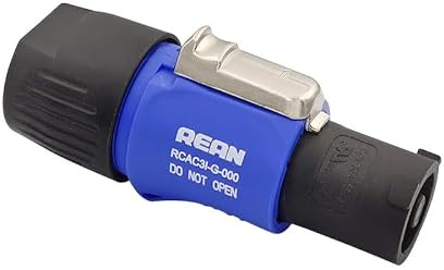REAN 3 Pole AC Power Inlet Connector (Blue Housing) Marke: