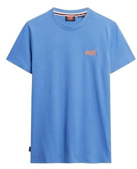Superdry Herren Essential Logo Emb Tee C2-Nicht gemustertes T-Shirt (M), Monaco Blau, 56