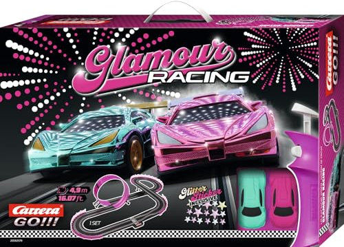 Carrera - 20062579 - Carrera GO!!! Pink Action Racing Rennbahn-Set I Rennbahn mit lizensierten Slotcars | bis zu 2 Spieler | Für Kinder ab 6 Jahren & Erwachsene