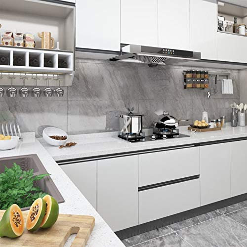 Láminas Autoadhesivas Muebles 2 uds PVC Blanco 500x90 cm, ShGaxin Vi para Puertas, Vi para La Cocina, Papel para Forrar Muebles