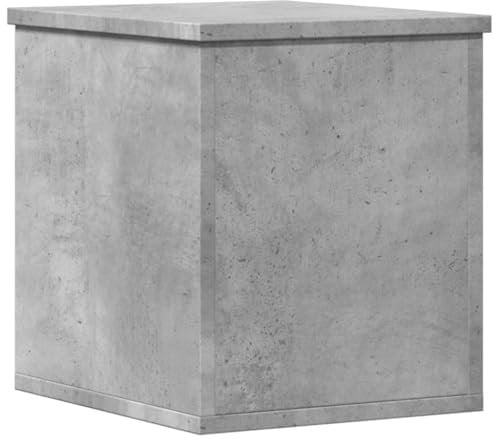 vidaXL Caja de almacenaje Madera ingeniería Gris hormigón 30x35x35 cm, Caja de Mantas, Cofre de Almacenamiento, baúl de Juguetes, Caja de Juguetes