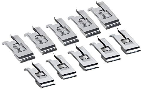 Rankomu Lot de 10 pieds presseurs à surjeteuse pour machines à coudre Singer - En forme de G - Accessoires de machine à coudre