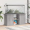 Mengtu Aquariumständer Aquariumregal Fischtankständer Aquarium Unterschrank mit viel Stauraum, Aquarium Tisch Aquarienschrank Terrarium Schrank Grau Sonoma 121x41x58 cm Holzwerkstoff