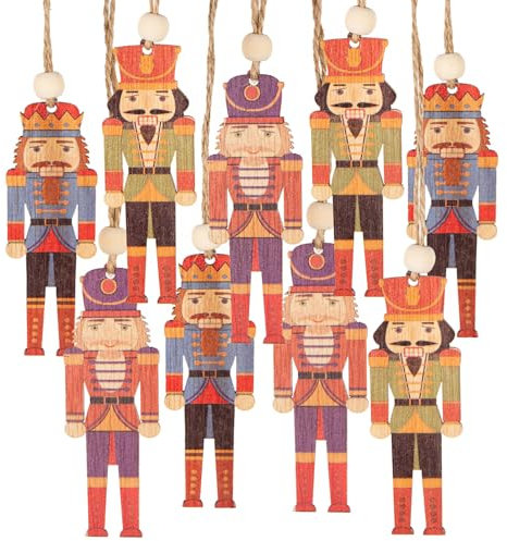 Logbuch-Verlag 9 Nussknacker Weihnachtsanhänger Nostalgie Weihnachtsdekoration zum Aufhängen Baumbehang 9 cm