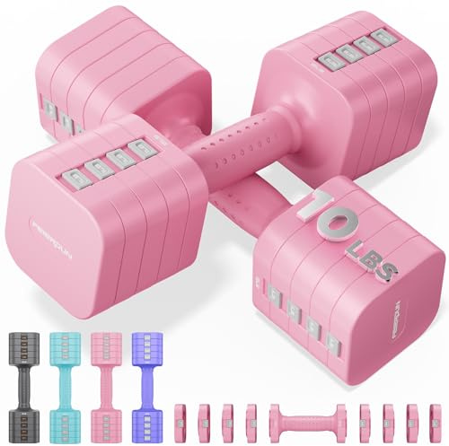 FEIERDUN Hanteln Verstellbar Set, 2 x 4,5kg I 2 x 2,7kg | Dumbbell Set für Frauen und Männer, Gewichte Hantelset für Home Gym, Fitnessgeräte für Krafttraining Zuhause
