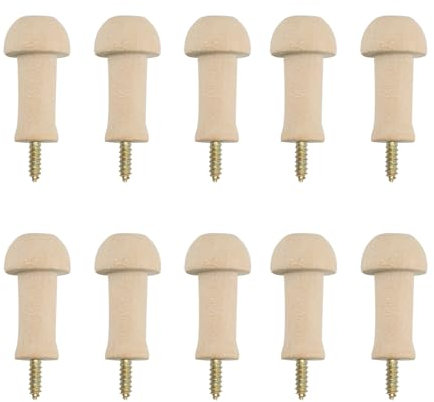 MOROBOR 10PCS Wooden Shaker Pegs, 1.34 Inch Shaker Peg Unfinished Wood Shaker Racks for Hanging Clothes Hats Towel Paint DIY