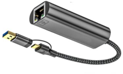 Chenxi Studio Adaptateur USB + type C vers Ethernet 10 G Gigabit adaptateur réseau USB C vers RJ45 convertisseur Ethernet pour PC portable