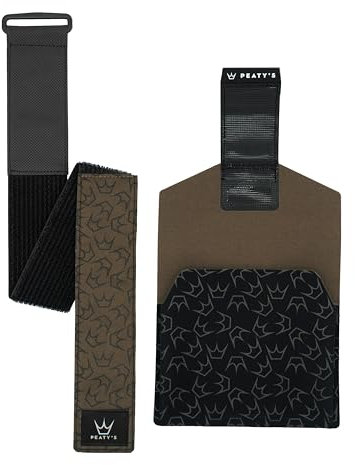 Peaty's - Borsa porta attrezzi HoldFast Trail Tool Wrap per bici, nessun rumore o scivolamento, modulare, impermeabile, con tasca con zip, si fissa ovunque, per MTB, gravel ed e-bike, color terra