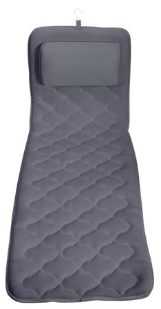 Badewannenmatte Ganzkörper mit Kissen, Spa-Badewannenkissen, Luxuriöses Verdicktes Badewannenmatte mit 13 Saugnäpfen für Badewannenkomfort und Entspannung (Grau 1)