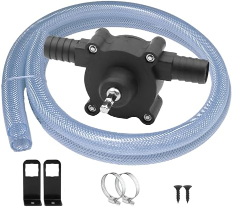 PEISONFFEI Portable Self-Priming Hand Drill Pump for Water and Liquid Transfer Kit with Water Hose Versatile for Home and Outdoor Applications