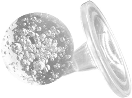 VICASKY Fountain Bubble Crystal Ball Ornament 3.1-inch Glass Sphere Stand Waterfall Tabletop Decorative Sphere Feng Shui Water Fountain Accessory for Home and Office