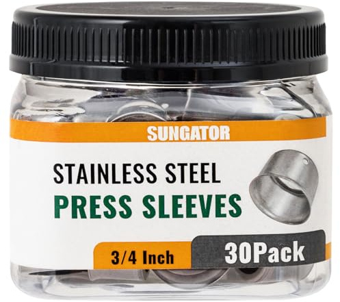 SUNGATOR 30-Pack 3/4 PEX Stainless Steel Press Sleeves