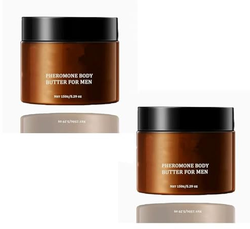 Hautpheromon-Körperbutter für Männer, Feuchtigkeitscreme & Duftbalsam mit Kölnisch Wasser, spendet Feuchtigkeit und verleiht einen anziehenden Duft für trockene und empfindliche Haut