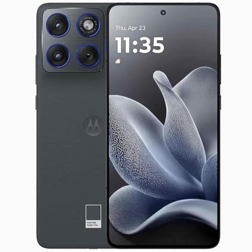 Motorola Edge 70 mit Moto AI (12/512GB, Dreifachkamera mit 50MP + Flickersensor, Selfie 50MP, ultradünn 6mm, 4800mAh Silikon Carbon, Display 6,67 Zoll Super HD 120Hz, Pantone Gadget Grau