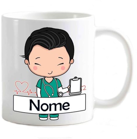 Social Crazy Tazza personalizzata con nome in ceramica Stampata - Infermiere - Tazza 320 ml in Ceramica Bianca, Stampa in alta definizione Idea Regalo Originale e Unica MADE IN ITALY (1)