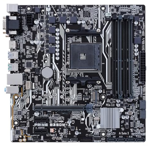 Placa Madre Placa Base Fit For ASUS Prime B350M-A B350 Micro-ATX con Zócalo AM4, Compatible con CPU Ryzen 5000/3000/2000, 5600X, 5800X, 4 DDR4, M.2, USB 3.1, HDMI.