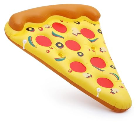 Materassino Piscina, Materassino Gonfiabile Piscina | Con Portabicchieri, Fetta di Pizza, Aspetto Divertente, per Feste in Spiaggia, Mare