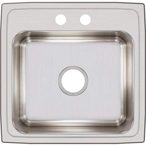 Elkay LR19192 Lustertone Classic Single Bowl Stainless Steel Drop-in Sink, 1.5