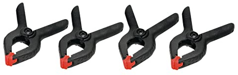 Pebaro 19-2S Bastlerzwingen, Zwingen-Set, 4 Stück, Nylon Spannzwingen, 30 x 30 mm Spannbreite, für Hobby, Handwerk, Modellbau